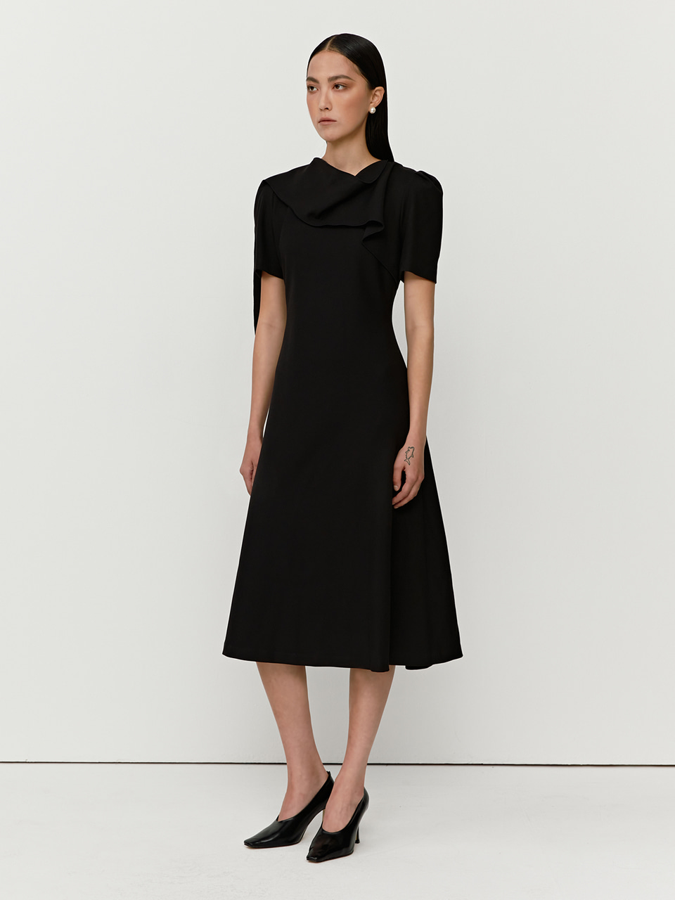Scarf  Dress (BLACK)