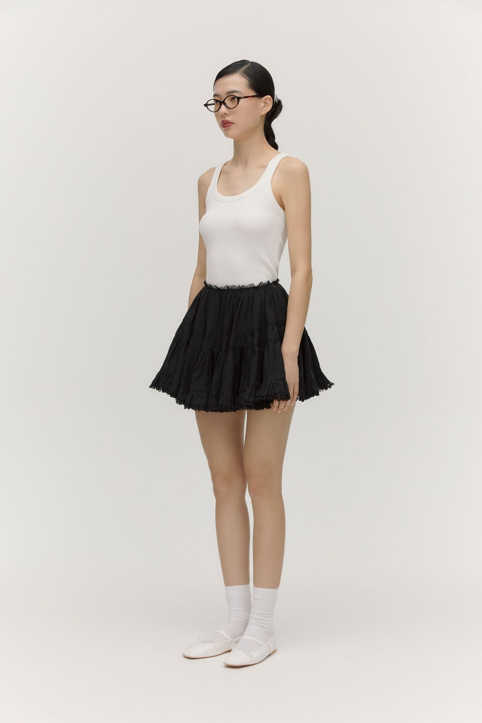 Triple-Layered Mini Skirt